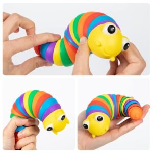 Rainbow Slug Fidget Toy – Stress Relief & Sensory Play | Little Learners