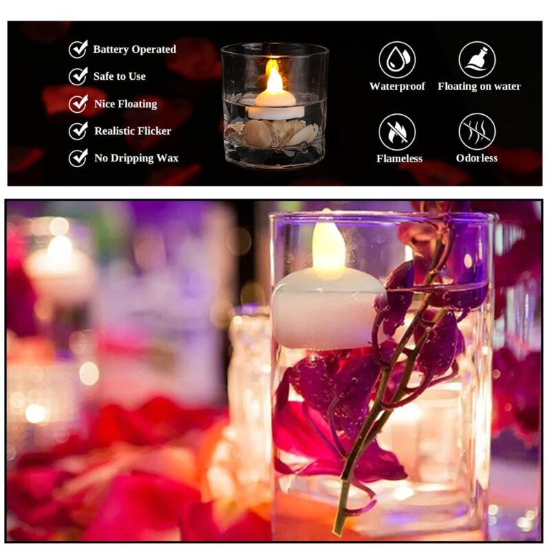 Flameless Floating Candles � Safe & Long-lasting Water Decor