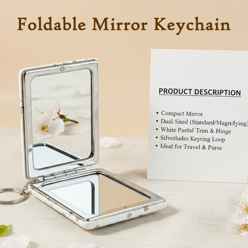 8797_foldable_mirror_keychain_1pc.png Foldable Mirror Keychain – Compact, Cute Elephant Design