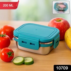 Stainless Steel Mini Food Container – 200ml Airtight Leak-Proof