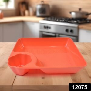 Plastic Plates with Dipping Saucer � Perfect for Snacks & Party Serveware