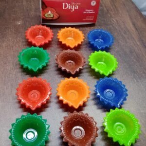 Silicone Diwali Diya – Colourful Reusable Set (12 Pcs) | Giftoiza