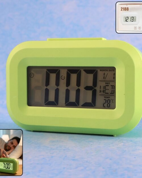 Digital Alarm Clock – Clear Display with Date & Temperature