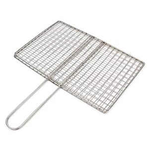 BBQFishMeat-04.jpg Stainless Steel BBQ Grill Mesh � Foldable & Durable for Outdoor Cooking