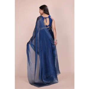 BSB178-SAZYYYmych-2-Ble-Other1-1000x1000-1.webp Generic Women's Jimmy choo Embellished Bollywood Saree With Unstitched Blouse 5.5Mtr (Blue)