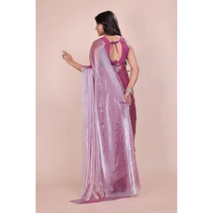 BSB178-SAZYYYmych-2-Mgta-Other1-1000x1000-1.webp Generic Women's Jimmy choo Embellished Bollywood Saree With Unstitched Blouse 5.5Mtr (Magenta)