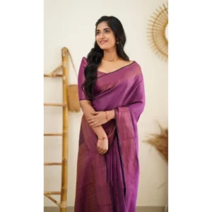 BSB233-SASYYYH-4068-PUR-Other2-1000x1000-1.webp Generic Women's Litchi silk Printed Saree With Unstitched Blouse (Purple)