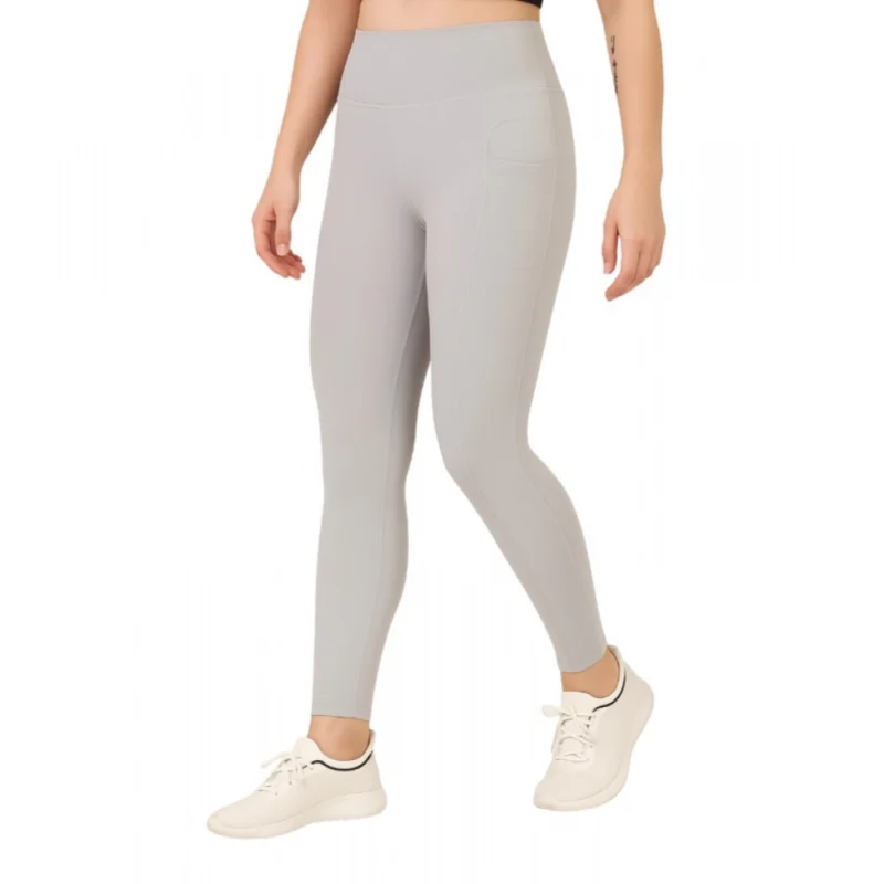 BSB259-TYYYGT-Gry-Main-1000x1000-1.webp Generic Women's Polyester Solid Ankle length High Waisted Tights (Grey)