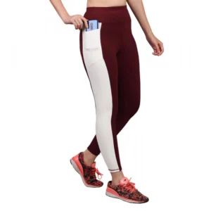BSB259-TYYYGT-Wne-Main-1000x1000-1.webp Generic Women's Polyester Solid Ankle length High Waisted Tights (Maroon)