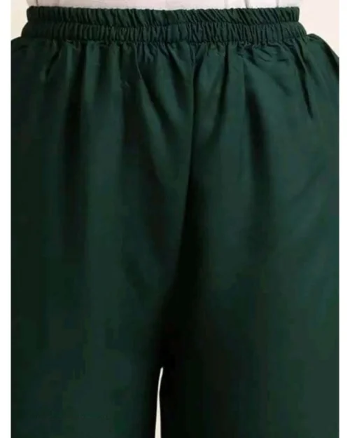 Generic Women's Casual Rayon Solid Ankle Length Palazzo (Green, Free Size)