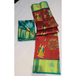 BSB98-SANW1052-Main-1000x1000-1.webp Generic Women's Digital Dolla Silk Printed Saree With Unstitched Blouse 5.5Mtr (Brown)