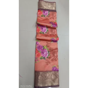 BSB98-SANW1072-Main-1000x1000-1.webp Generic Women's Digital Dolla Silk Printed Saree With Unstitched Blouse 5.5Mtr (Orange)