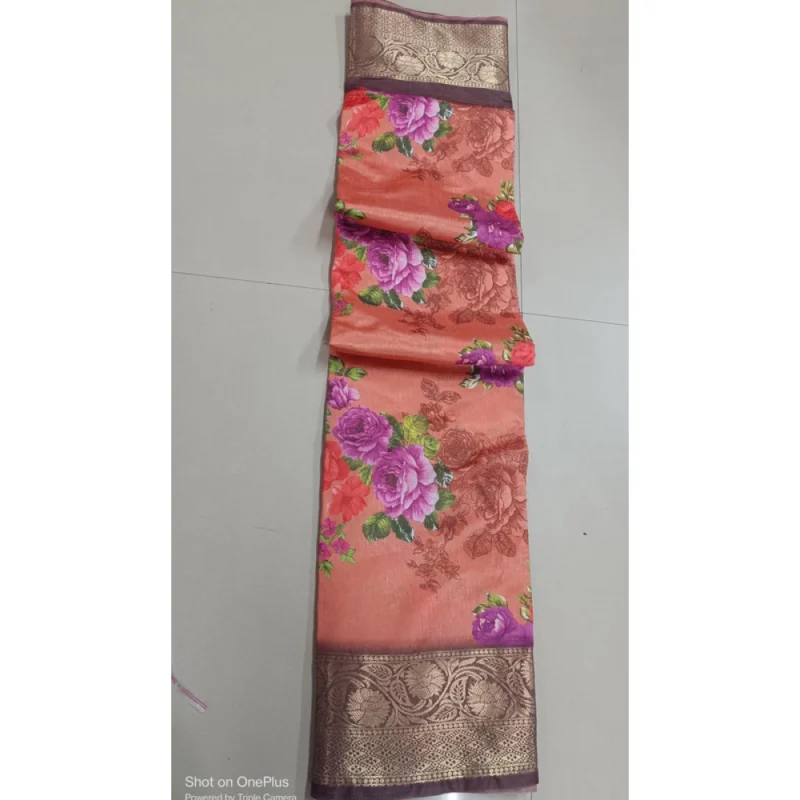 BSB98-SANW1072-Main-1000x1000-1.webp Generic Women's Digital Dolla Silk Printed Saree With Unstitched Blouse 5.5Mtr (Orange)