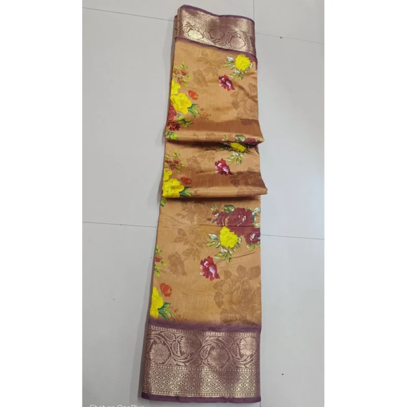 BSB98-SANW1074-Main-1000x1000-1.webp Generic Women's Digital Dolla Silk Printed Saree With Unstitched Blouse 5.5Mtr (Mustard)
