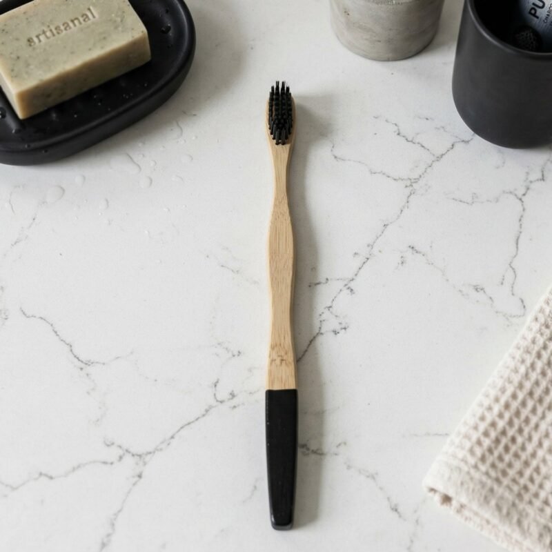 Bamboo Toothbrush – Eco-Friendly & Soft Charcoal Bristles