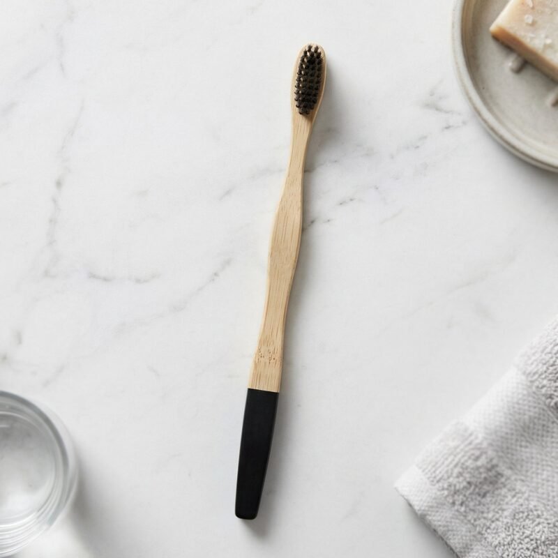 Bamboo Toothbrush – Eco-Friendly & Soft Charcoal Bristles