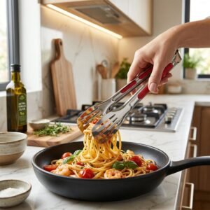 Stainless Steel Multi-Purpose Kitchen Tongs – Heat-Resistant & Anti-Slip Grip