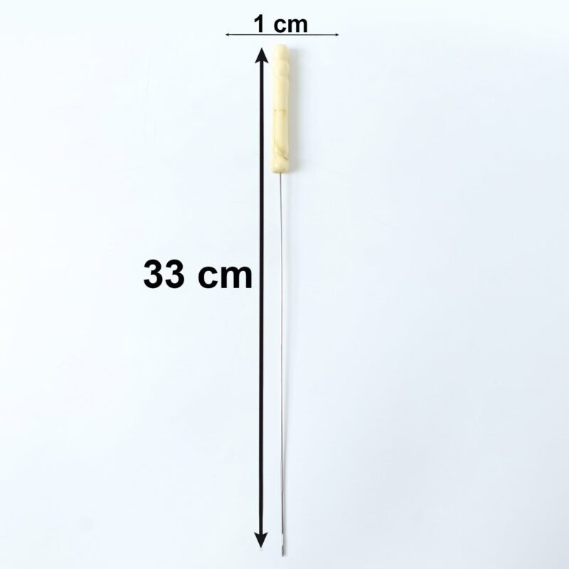 Barbeque-Stick-6.jpg Stainless Steel BBQ Skewers � Reusable Grilling Sticks with Wooden Handle