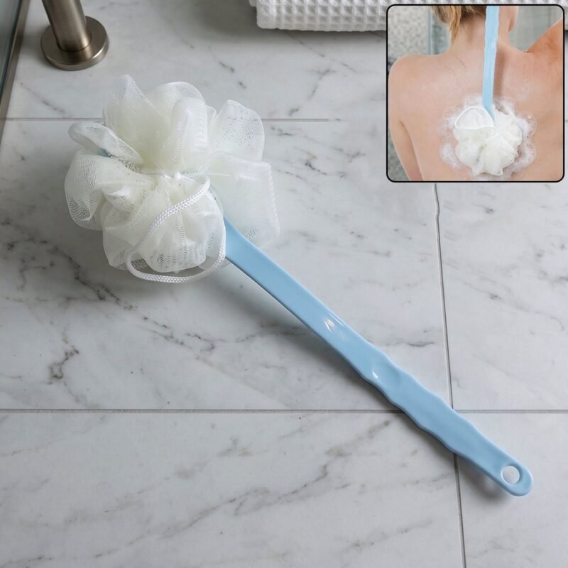 BathBrush-01.jpg Long Handle Shower Brush � Gentle Exfoliation for Deep Clean