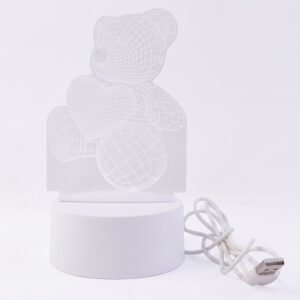 Bear-LED-Lamp-7.jpg 3D Teddy Bear Night Lamp – Captivating Heart Illusion for Kids and Home