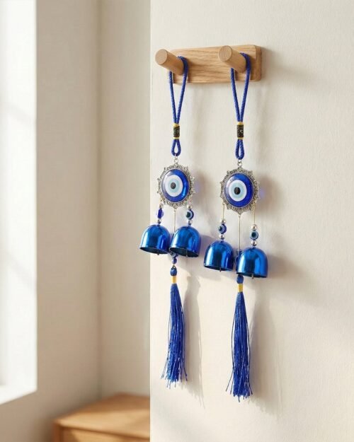 Evil Eye Hanging Wind Chime Set – Protective Home Decor Charm