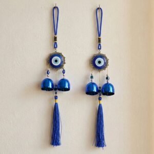 Evil Eye Hanging Wind Chime Set – Protective Home Decor Charm