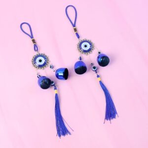 Evil Eye Hanging Wind Chime Set – Protective Home Decor Charm