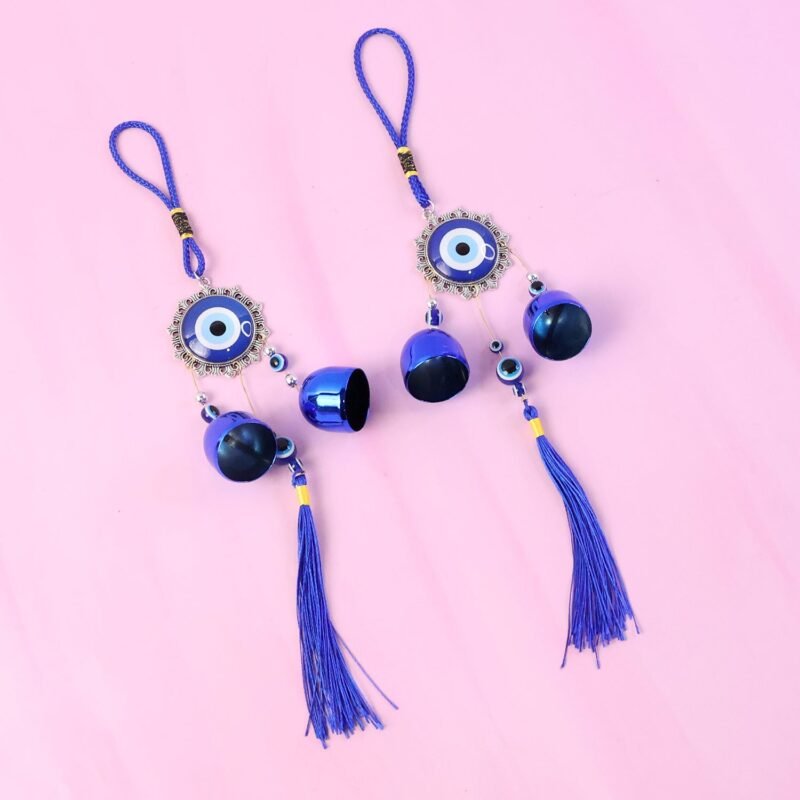Evil Eye Hanging Wind Chime Set – Protective Home Decor Charm