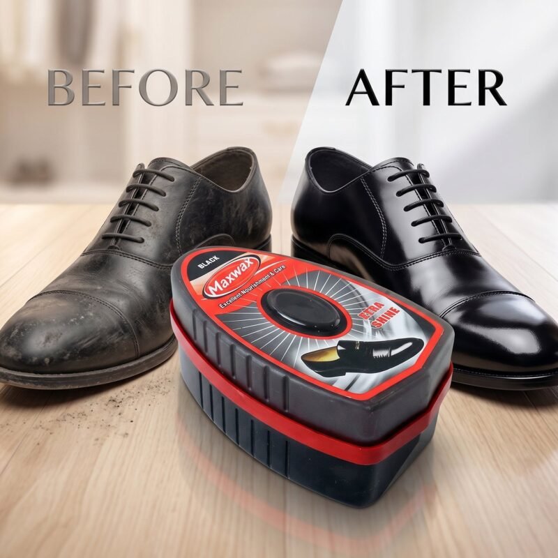 BlackShineShoePolish-02.jpg Black Shoe Shiner � Instant Gloss & Easy Portable Care