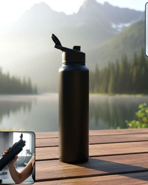 Sports Water Bottle 1000ml – Leak-Resistant Flip-Top Stainless Steel