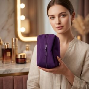 Travel Makeup Organizer Bag � Waterproof & Compact for On-the-Go