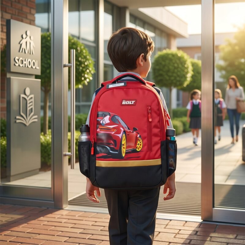 BoltKidsSchoolBag-03.jpg 19-inch Kid�s School Bag � Spacious & Stylish with Car Design