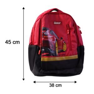 BoltKidsSchoolBag-size.jpg 19-inch Kid�s School Bag � Spacious & Stylish with Car Design