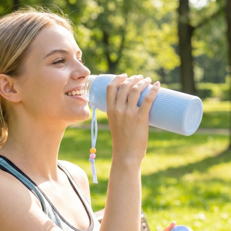 Glass Water Bottle � Stylish & Leakproof for Daily Use