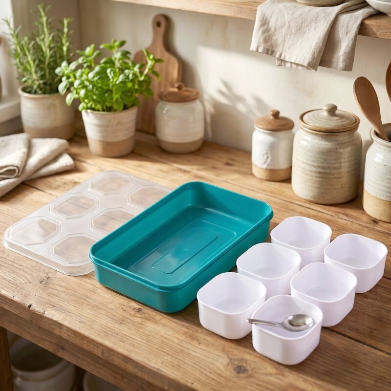 Box-4.jpg Spice Storage Box � 6 Compartments for Easy Kitchen Organization