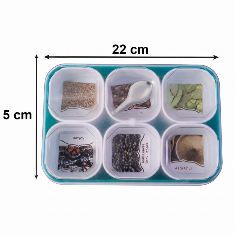 Box-6.jpg Spice Storage Box � 6 Compartments for Easy Kitchen Organization