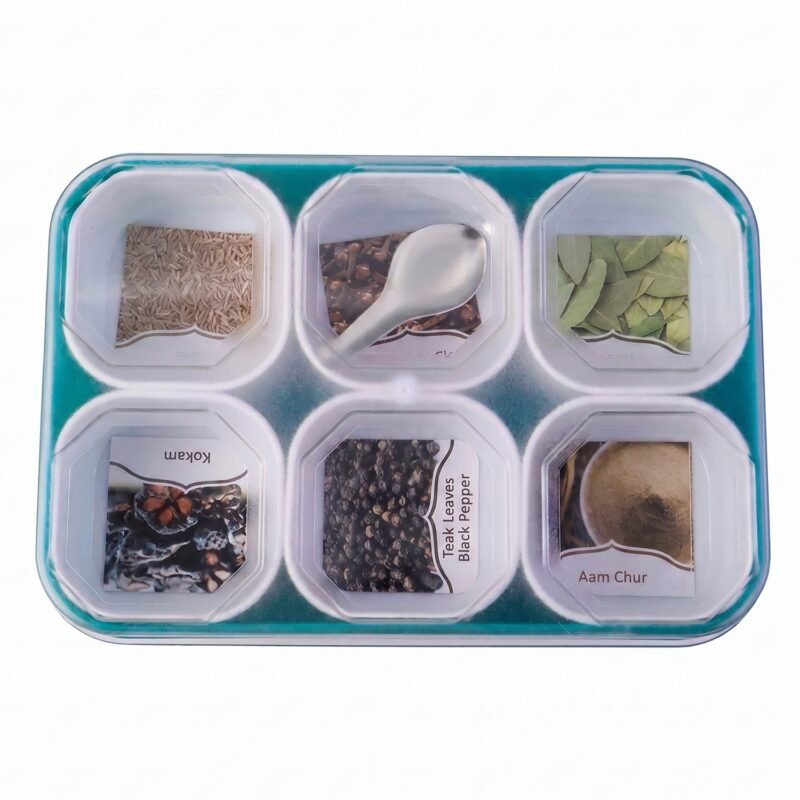 Box-7.jpg Spice Storage Box � 6 Compartments for Easy Kitchen Organization