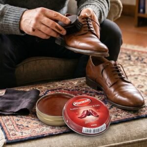 Brown-Shoe-Polish-3.jpg Shoe Care � Instant Shine & Protective Brown Cream for Leather Shoes