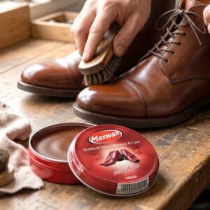 Brown-Shoe-Polish-5.jpg Shoe Care � Instant Shine & Protective Brown Cream for Leather Shoes
