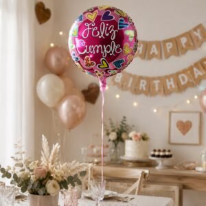 CmpleFoilBalloons-05.jpg Feliz Cumple Foil Balloon � Bright Colorful Birthday Decor