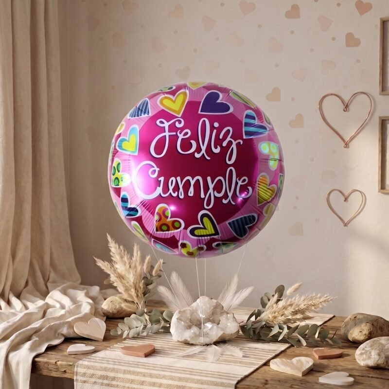 CmpleFoilBalloons-06.jpg Feliz Cumple Foil Balloon � Bright Colorful Birthday Decor