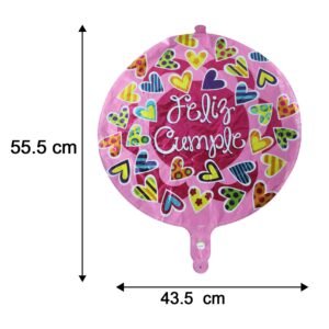 CmpleFoilBalloons-size.jpg Feliz Cumple Foil Balloon � Bright Colorful Birthday Decor