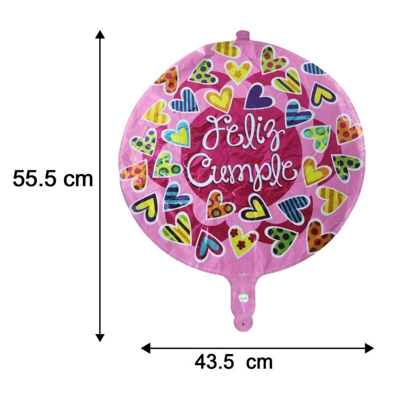 CmpleFoilBalloons-size.jpg Feliz Cumple Foil Balloon � Bright Colorful Birthday Decor