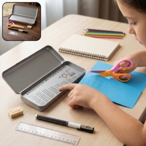 Compass-Box-1_9fbdabfa-d3e0-4106-aa6c-509804ddd7f3.jpg Kids Metal Pencil Box Set � Complete Stationery Organisation