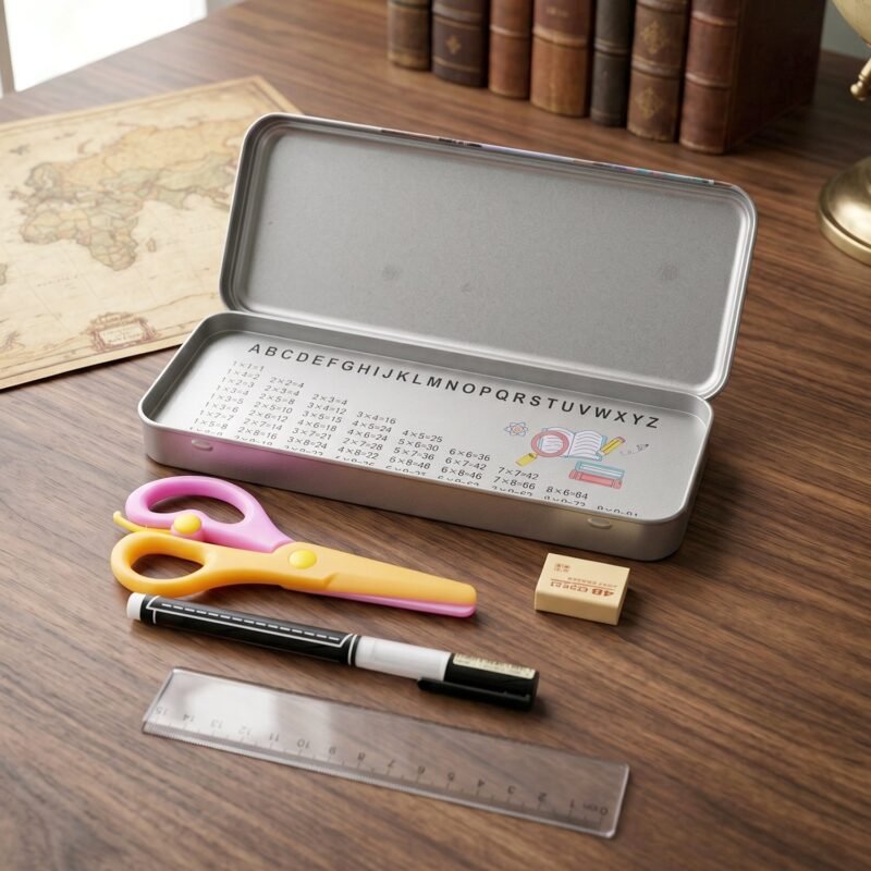 Compass-Box-3_39dee21b-eb3a-4e19-95e2-80bc621a824c.jpg Kids Metal Pencil Box Set � Complete Stationery Organisation