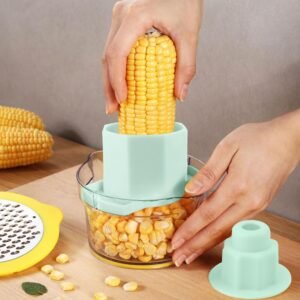 CornPeelingTool-03.jpg Manual Vegetable Grater – Multipurpose Shredder with Storage Bowl