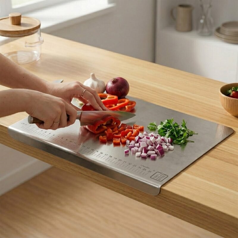 CountertopChoppingboardNW-03.jpg Stainless Steel Chopping Board – Hygienic & Durable for Kitchen