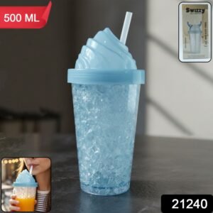 CuteSipsBlue-WSKU-01.jpg Ice Cream Swirl Sipper Bottle – Stylish 500ML Reusable Tumbler