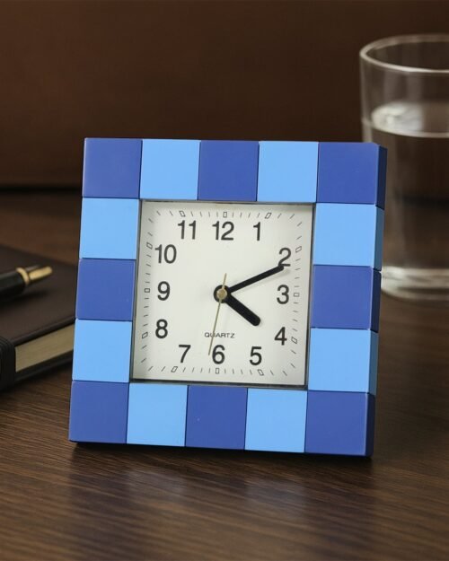 Table Clock – Modern Square Quartz for Desk, Office & Home Decor