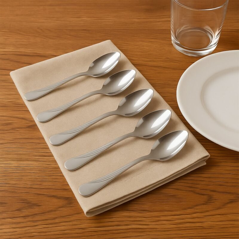 Dessert-Spoon-03.jpg Stainless Steel Dining Spoon Set – Durable 6-Piece Collection